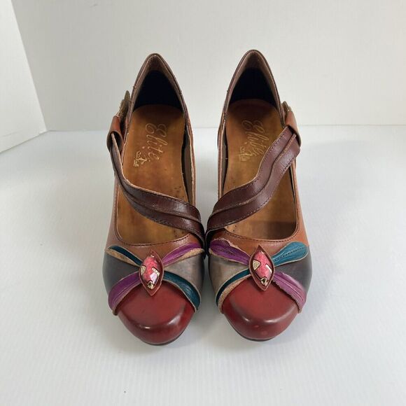 Corkys Elite Dress Pump Women Size 8 Honeysuckle Leather Slip On Brown Art - Picture 2 of 10